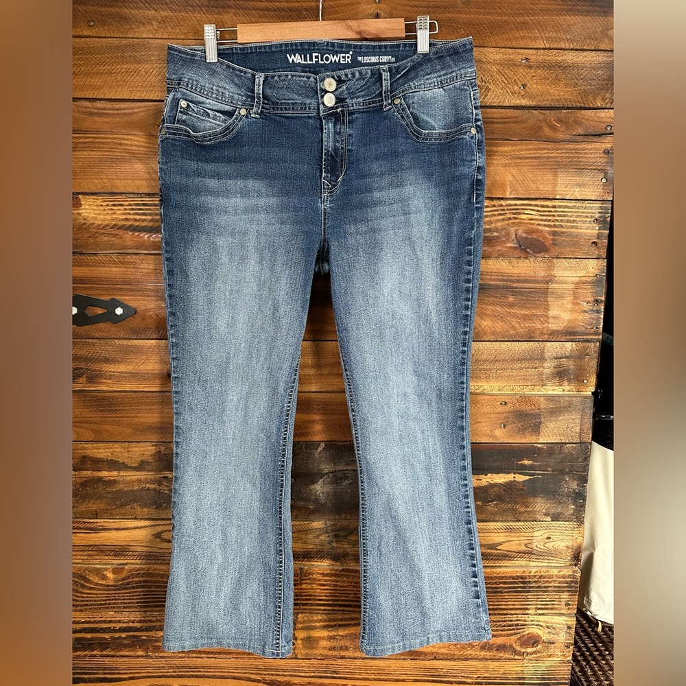 Wallflower Luscious Curvy Bootcut Jeans Size 17 Short Medium Wash